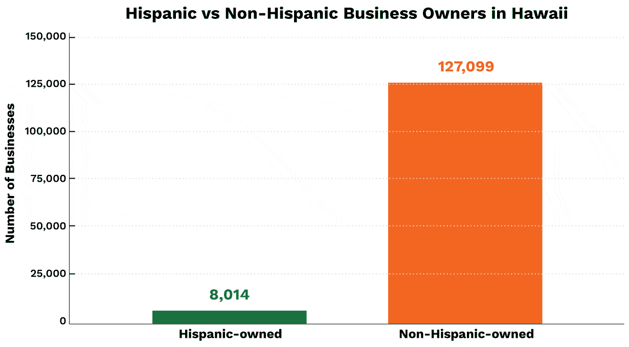 Hispanic vs Non-Hispanic Business Owners in Hawaii