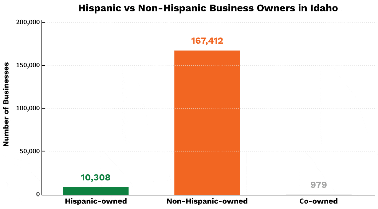 Hispanic vs Non-Hispanic Business Owners in Idaho